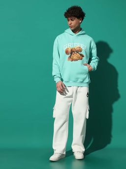 Griffel - Upside Teddy Regular Fit Sea Green Hoodie and Trackpant (Set of 2)