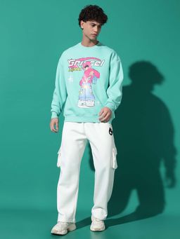 Griffel - Cool Kid Oversized Sea Green Sweatshirt and Trackpant (Set of 2)