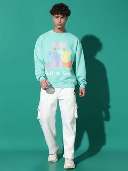 Griffel - Just A Bear Oversized Sea Green Sweatshirt and Trackpant (Set of 2)