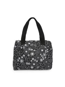 Baomi - Crinkle Range Black & White Floral Color Soft Case Nylon One Size Hand Bag - Ba-9336022014