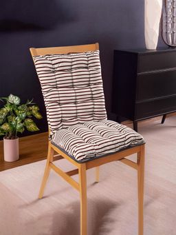 Kuber Industries - Cotton Rocking Chair Cushion with Ties - Maroon