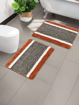 Kuber Industries - Microfiber Door Mat for Home Lining - Brown (Pack of 2)