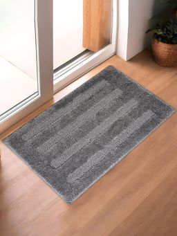 Kuber Industries - Microfiber Bathroom Mat Micro Lining - Grey