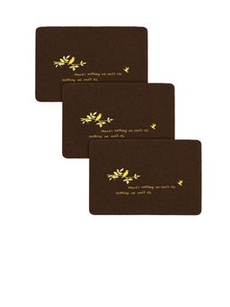 Kuber Industries - Microfiber Door Mat for Home - Brown (Pack of 3)