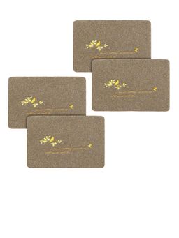 Kuber Industries - Microfiber Door Mat for Home - Grey (Pack of 4)