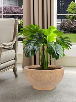 Kuber Industries - Lightweight Polymer Flower Pot Indoor Outdoor