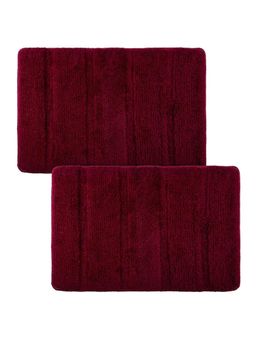 Kuber Industries - Big Lining Door Entrance Mat - Maroon (Pack of 2)