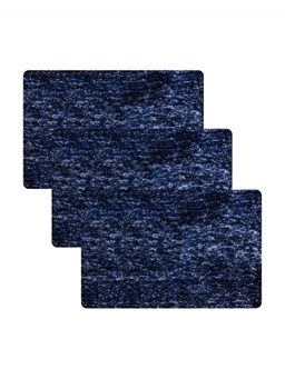 Kuber Industries - Lexus Home Decor Dust Trapper Door Mat - Blue (Pack of 3)