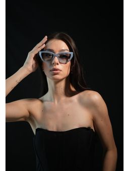 Vintage - Scent Col 320 Women Solid Sunglass - Blue (55)