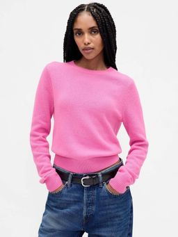 GAP - Womens Crew Neck Relaxed Fit Sweatshirt - Pink