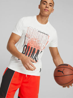 Puma - Hoops Graphic Mens White T-Shirt
