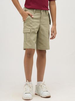 Jack & Jones Junior - Boys Brown Cotton Solid Shorts