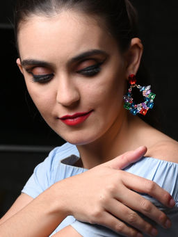 Odette - Multicolour Chand Baali Pattern Earring