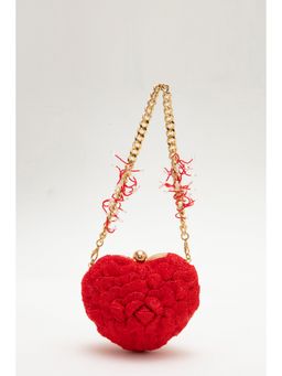 DOUX AMOUR - Isa Bright Crimson Clutch (S)