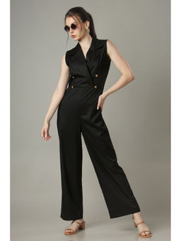 NEOFAA - Buttoned Design Detail Sleeveless Jumpsuit
