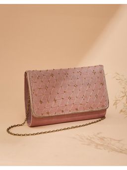 Fabindia - Pink Embellished Sling Bag (M)