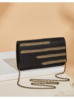 Fabindia - Black Embroidered Sling Bag (S)