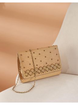 Fabindia - Beige Hand Embroidered Sling Bag (M)