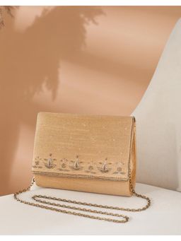 Fabindia - Golden Hand Embroidered Sling Bag (S)