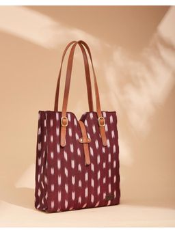 Fabindia - Maroon Ikat Tote Bag