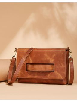 Fabindia - Brown Leather Sling Bag (M)