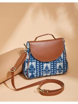 Fabindia - Blue Hand Block Printed Sling Bag (M)