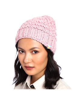 Magic Needles - Thick and Warm Handknitted Self Design Beanie