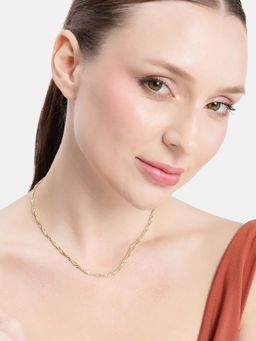 Carlton London - 18Kt Gold Plated Double Twisted Chain Necklace