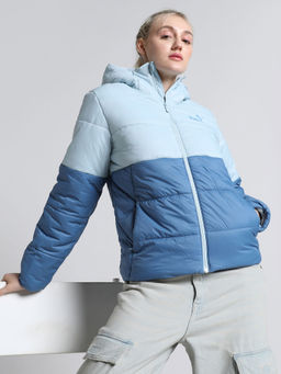 Puma - Ess Colorblock Hooded Women's Blue Jacket