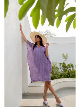 Silai Studio - Thistle Lavender Cocoon Kaftan Dress with Inner (Set of 2)