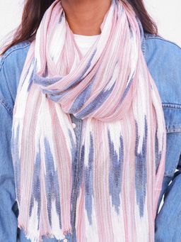 Pipa Bella by Nykaa Fashion - Blue & Pink Cotton Summer Scarf