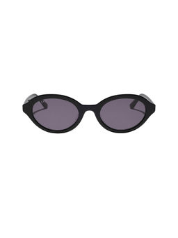 DIFF EYEWEAR - 90s Oval Women's Acetate Oval Sunglasses Black & Grey
