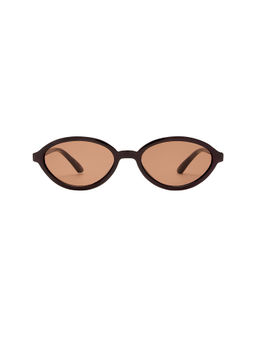 AIRE - Pyxis Women's Acetate Oval Sunglasses Chocolate Brown