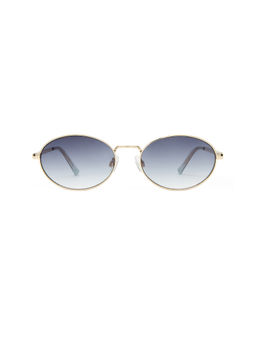 AIRE - Women's Lightweight Metal Round Sunglasses Gold & Grey Gradient