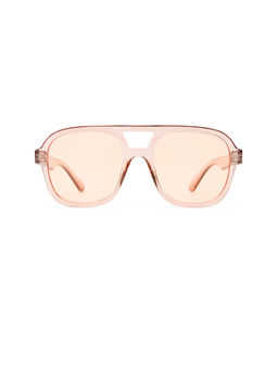 AIRE - Whirlpool Women's Acetate Full Rim Square Sunglasses Sand & Peach