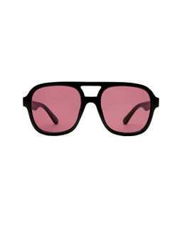 AIRE - Whirlpool Women's Acetate Frame Square Sunglasses Black Pink
