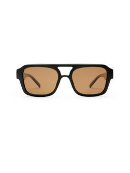 Le Specs - Subzero Women's Polarised Acetate Square Sunglasses Black & Brown