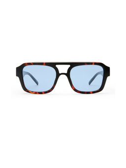 Le Specs - Subzero Women's UV Coating Acetate Square Sunglasses Tort & Blue