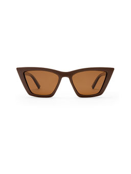 Le Specs - Velodrome Women's Polarised Acetate Cat Eye Sunglasses Cocoa Brown