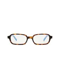 Le Specs - Pilferer Women's Blue Light Acetate Rectangle Eyeglasses Havana