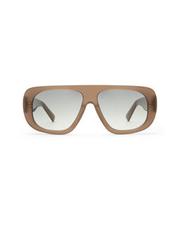 Luv Lou - Dionne Women's Gradient Lens Acetate Square Sunglasses Mushroom