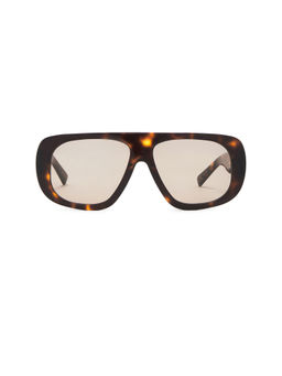 Luv Lou - Dionne Women's Oversized Acetate Square Sunglasses Crystal Tort