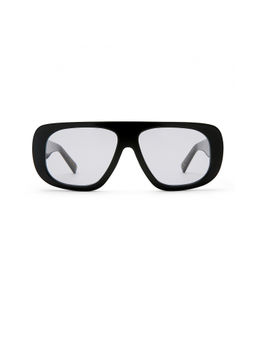 Luv Lou - Women's Acetate Full-Rim Square Sunglasses Black Smoke Tint