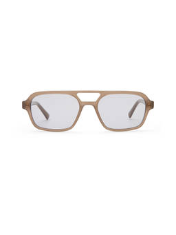 Luv Lou - Dusty Women's Acetate Full Rim Square Sunglasses Mushroom