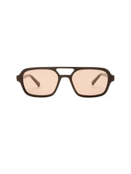 Luv Lou - Dusty Women's Acetate Full Rim Square Sunglasses Dark Chocolate