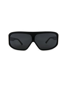 Lexxola - Women's Acetate Full-Rim Shield Sunglasses Black