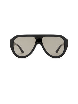 Otra - Women's Acetate Full-Rim Shield Sunglasses Black Smoke