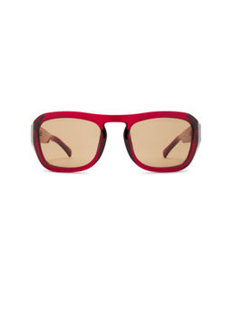 Otra - Charis Women's Acetate Full Rim Square Sunglasses Trans Cherry & Brown