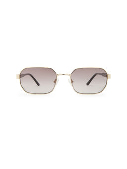 Otra - Women's Metal Frame Gradient Lens Square Sunglasses Gold Brown