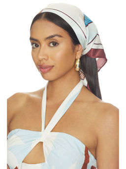 ROAME. - Silk-Blend Women's Printed Square Scarf Playa